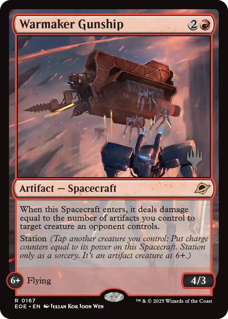 Warmaker Gunship [Edge of Eternities Promo Pack] | Card Merchant Takapuna