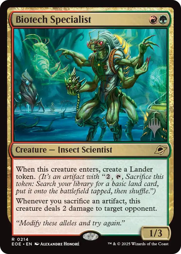 Biotech Specialist [Edge of Eternities Promo Pack] | Card Merchant Takapuna
