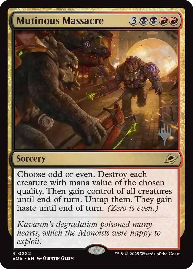 Mutinous Massacre [Edge of Eternities Promo Pack] | Card Merchant Takapuna
