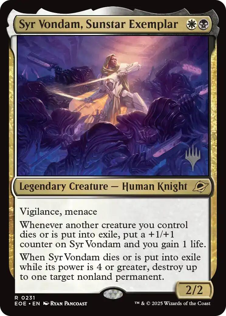 Syr Vondam, Sunstar Exemplar [Edge of Eternities Promo Pack] | Card Merchant Takapuna