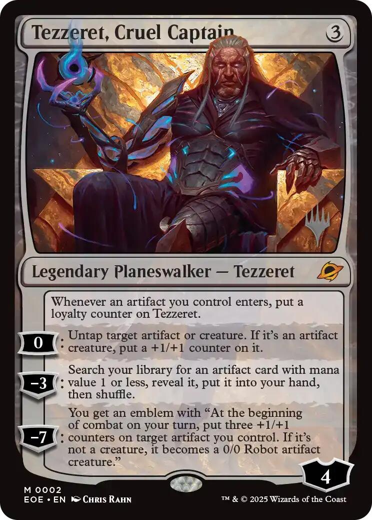 Tezzeret, Cruel Captain [Edge of Eternities Promo Pack] | Card Merchant Takapuna