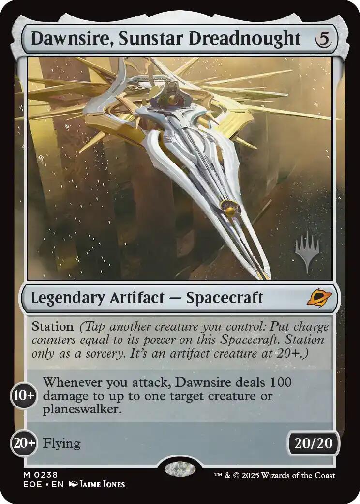 Dawnsire, Sunstar Dreadnought [Edge of Eternities Promo Pack] | Card Merchant Takapuna