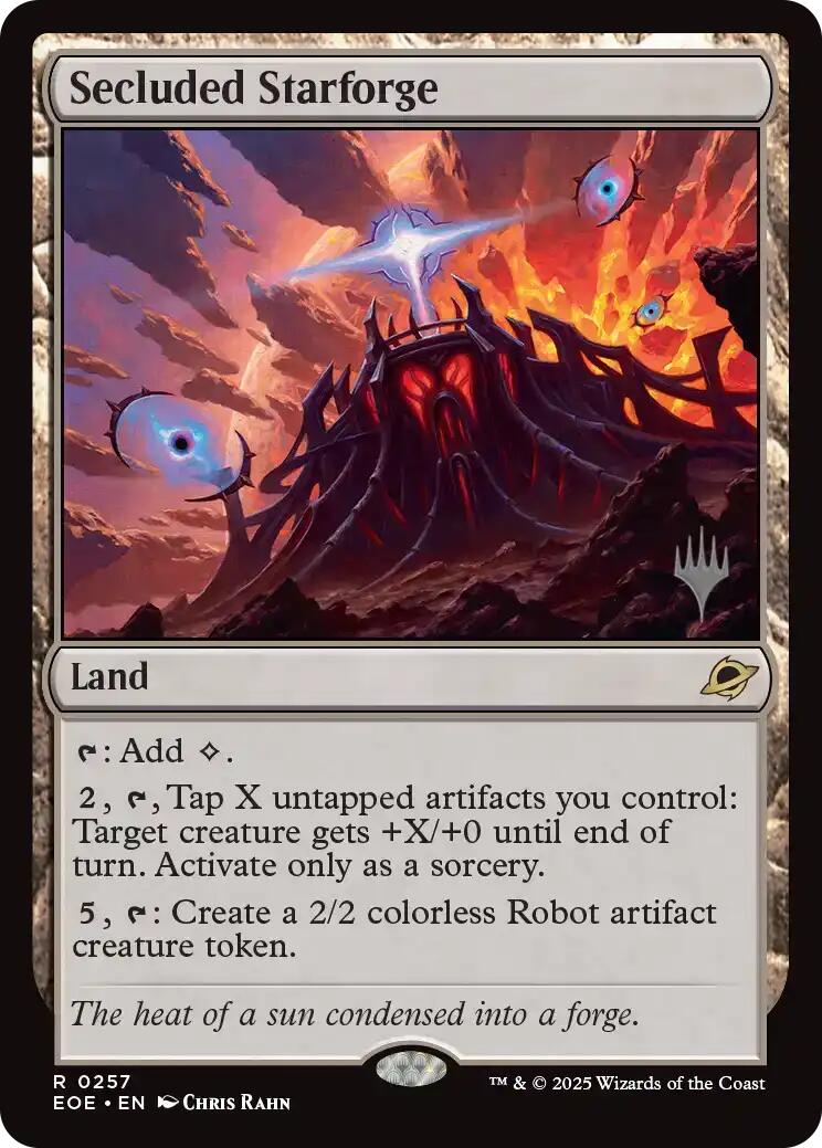Secluded Starforge (Promo Pack) [Edge of Eternities Promo Pack] | Card Merchant Takapuna