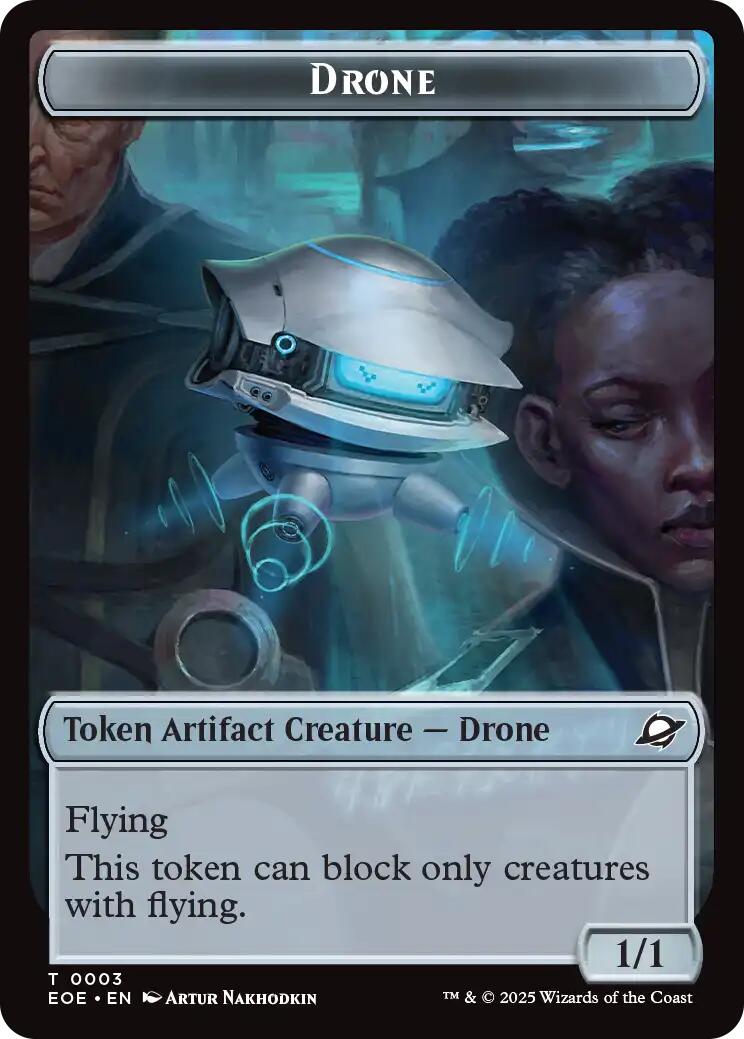 Drone // Lander (0005) Doubled-Sided Token [Edge of Eternities Tokens] | Card Merchant Takapuna