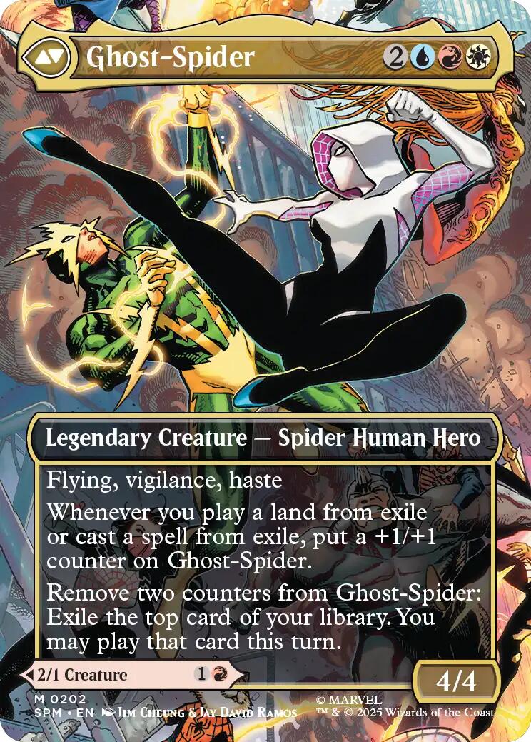 Gwen Stacy (0202) (Borderless) [Marvel's Spider-Man] | Card Merchant Takapuna