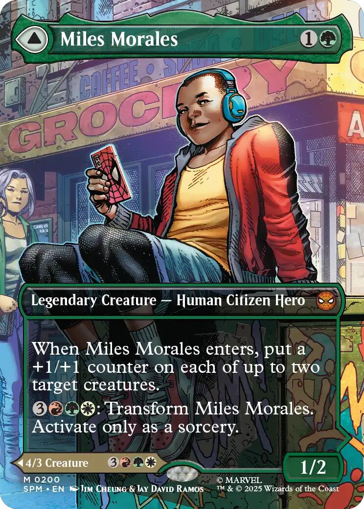 Miles Morales (0200) (Borderless) [Marvel's Spider-Man] | Card Merchant Takapuna