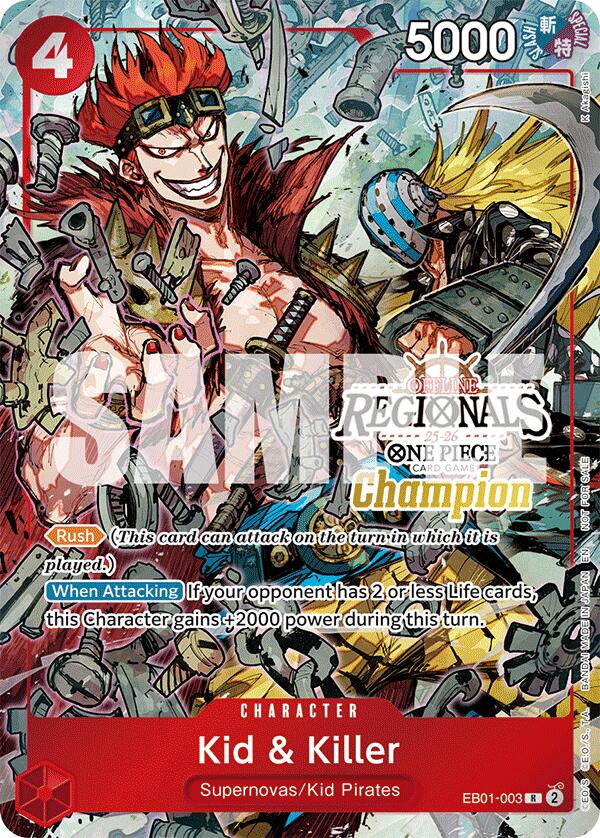 Kid & Killer (Offline Regional Champion Card Set 2025 Vol.2) [One Piece Promotion Cards] | Card Merchant Takapuna