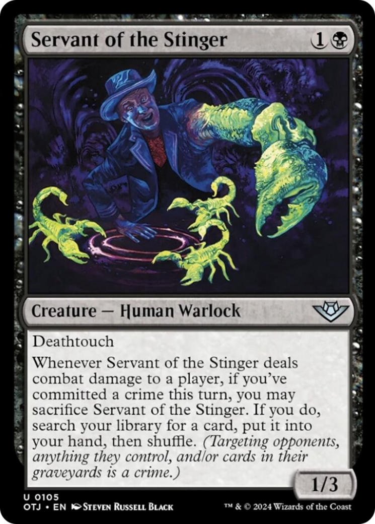 Servant of the Stinger [Outlaws of Thunder Junction] | Card Merchant Takapuna