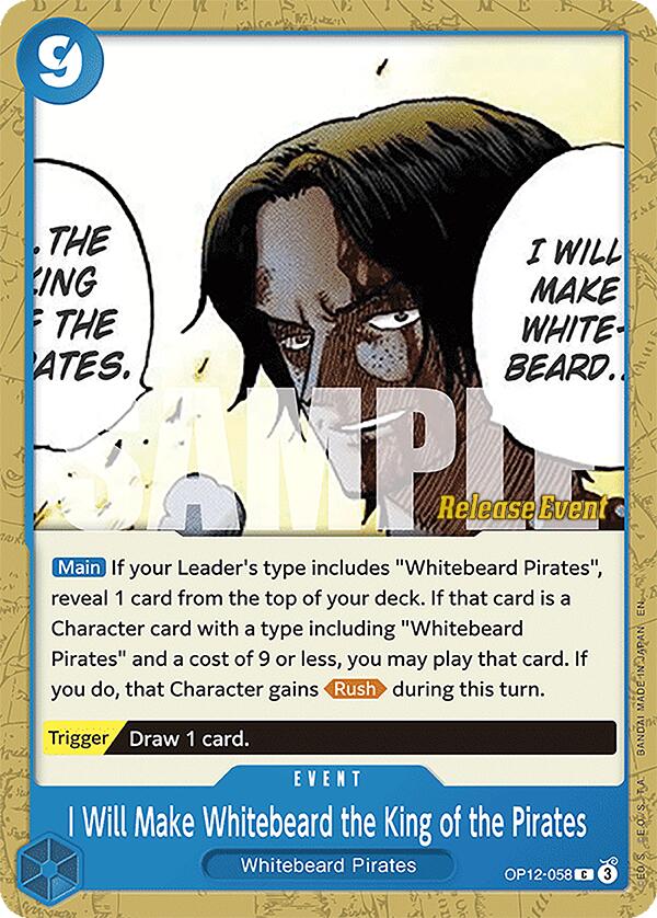 I Will Make Whitebeard the King of the Pirates [Legacy of the Master Release Event Cards] | Card Merchant Takapuna