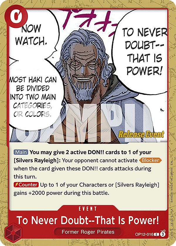 To Never Doubt--That Is Power! [Legacy of the Master Release Event Cards] | Card Merchant Takapuna
