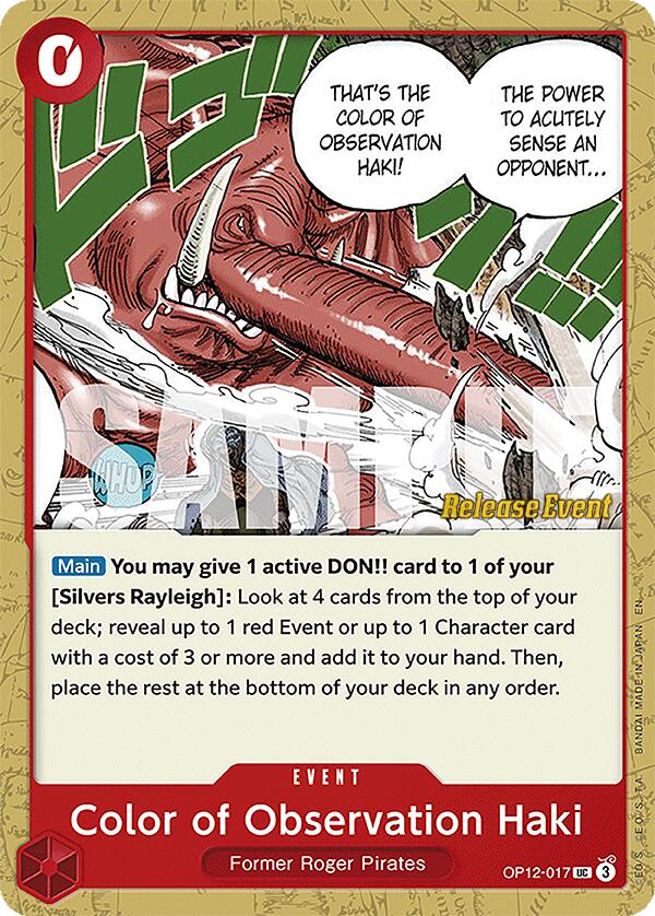 Color of Observation Haki [Legacy of the Master Release Event Cards] | Card Merchant Takapuna
