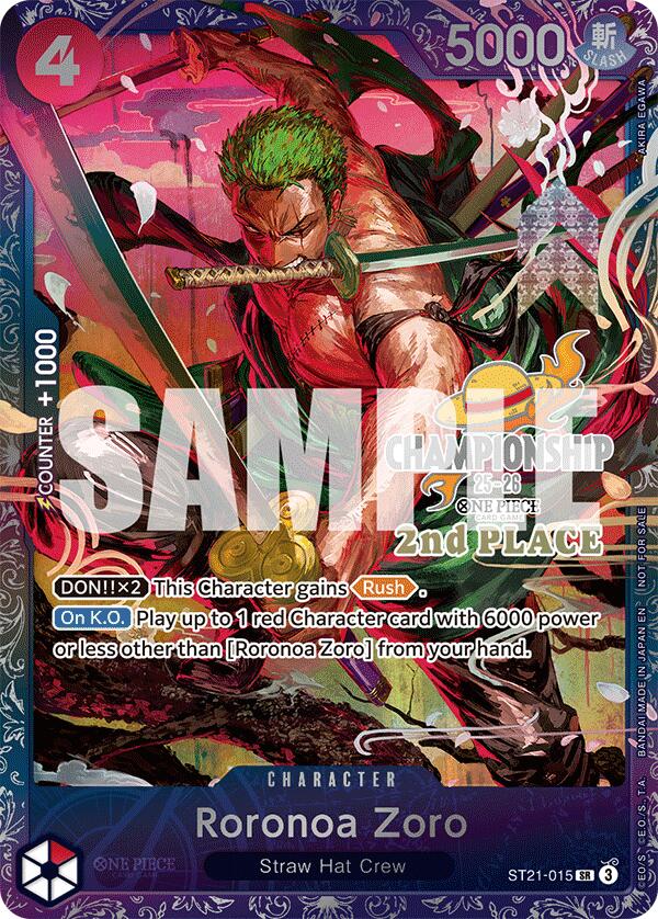 Roronoa Zoro (CS 25-26 2nd Place) [One Piece Promotion Cards] | Card Merchant Takapuna