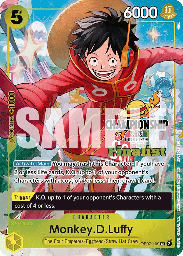 Monkey.D.Luffy (CS 25-26 Finalist Card Set 1) [One Piece Promotion Cards] | Card Merchant Takapuna
