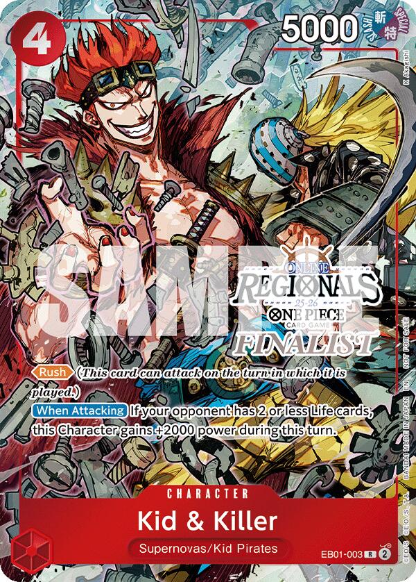 Kid & Killer (Online Regional Finalist Card Set 2025 Vol.2) [One Piece Promotion Cards] | Card Merchant Takapuna