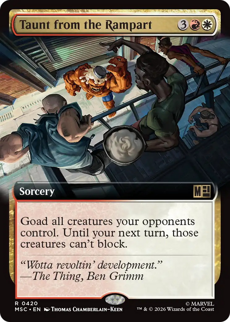 Taunt from the Rampart (Extended Art) [Marvel Super Heroes Commander] | Card Merchant Takapuna
