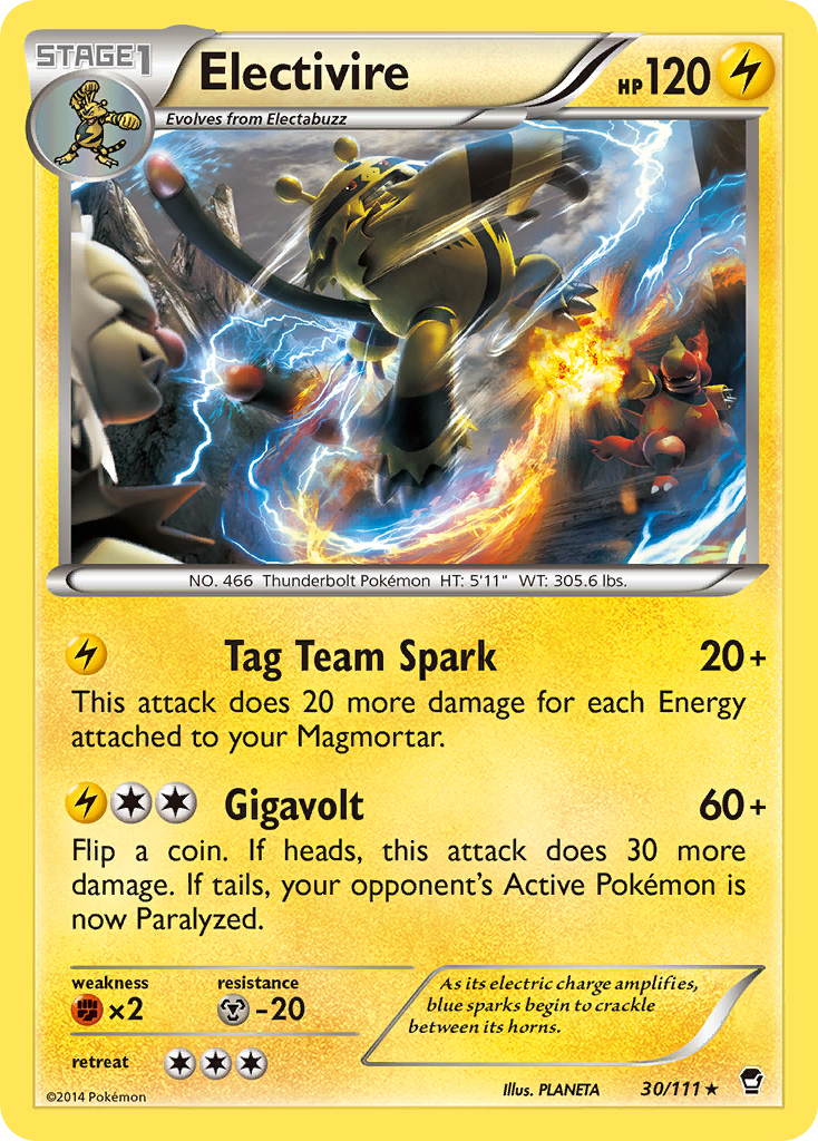 Electivire (30/111) [XY: Furious Fists] | Card Merchant Takapuna