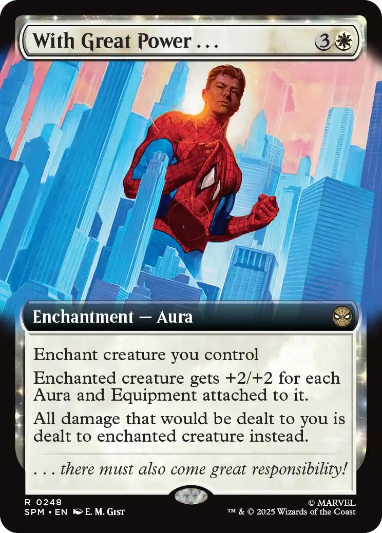 With Great Power... (Extended Art) [Marvel's Spider-Man] | Card Merchant Takapuna