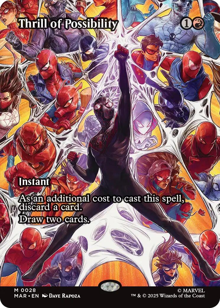Thrill of Possibility (Borderless) [Marvel's Spider-Man: Eternal-Legal] | Card Merchant Takapuna