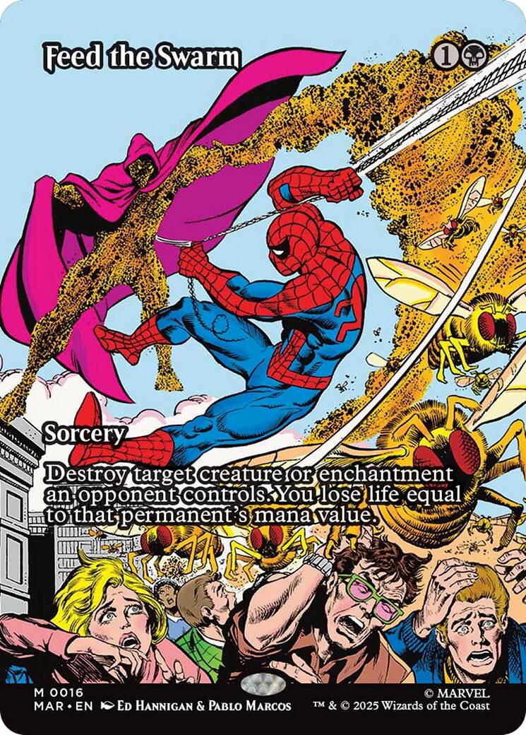 Feed the Swarm (Borderless) [Marvel's Spider-Man: Eternal-Legal] | Card Merchant Takapuna
