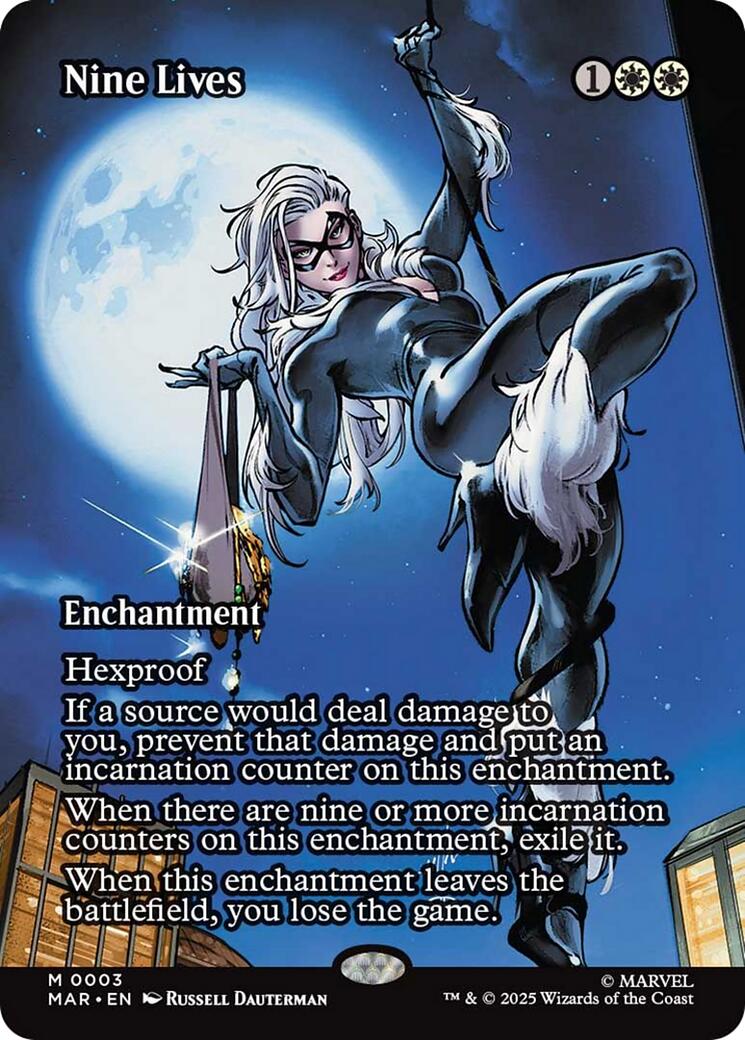 Nine Lives (Borderless) [Marvel's Spider-Man: Eternal-Legal] | Card Merchant Takapuna