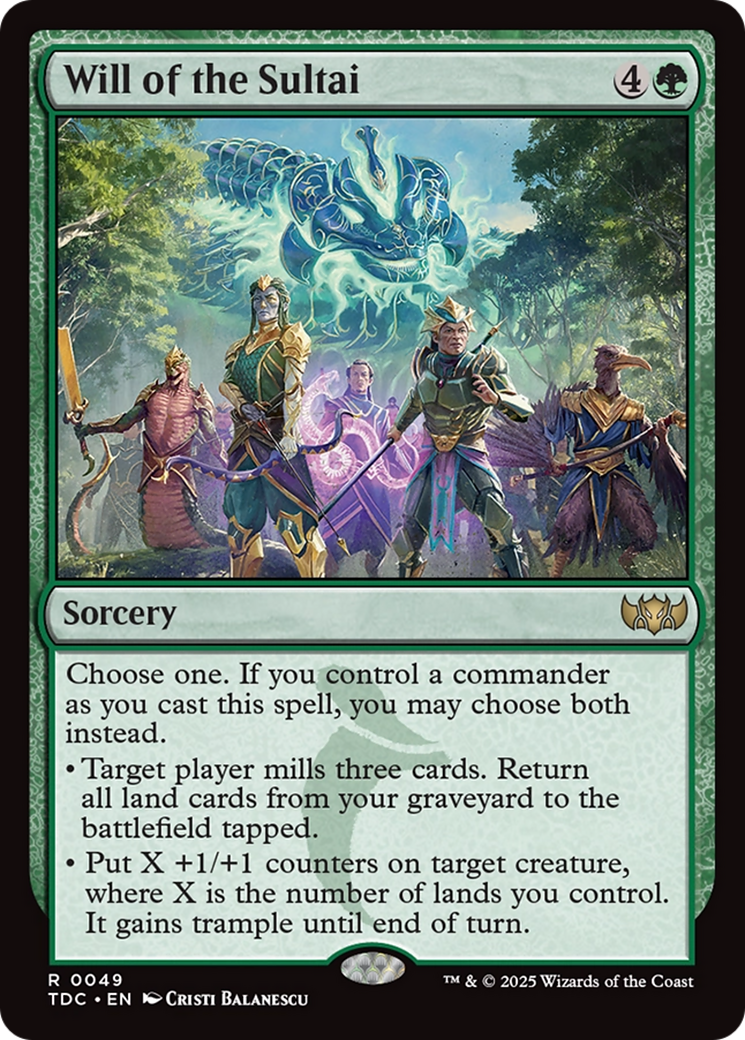 Will of the Sultai [Tarkir: Dragonstorm Commander] | Card Merchant Takapuna