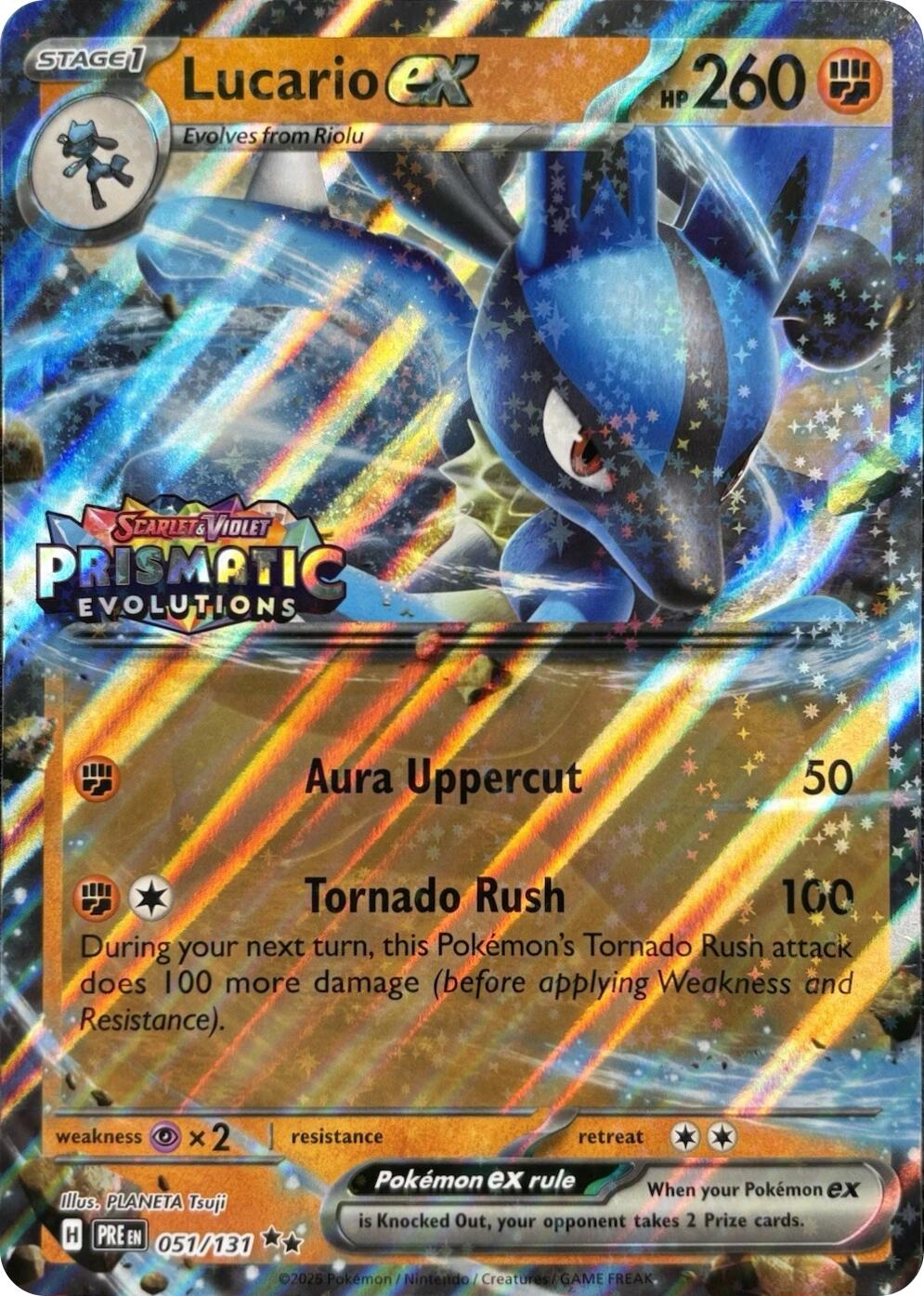 Lucario ex (051/131) (Prismatic Evolutions Stamp) [Miscellaneous Cards] | Card Merchant Takapuna
