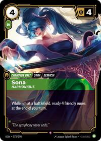 Sona - Harmonious [Origins] | Card Merchant Takapuna