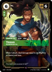 Yasuo - Remorseful [Origins] | Card Merchant Takapuna