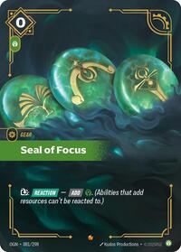 Seal of Focus [Origins] | Card Merchant Takapuna