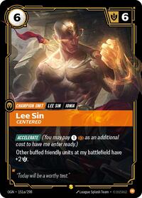 Lee Sin - Centered (Alternate Art) | Card Merchant Takapuna