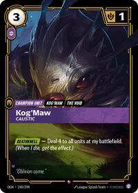 Kog'Maw - Caustic [Origins] | Card Merchant Takapuna