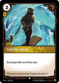 Cull the Weak | Card Merchant Takapuna
