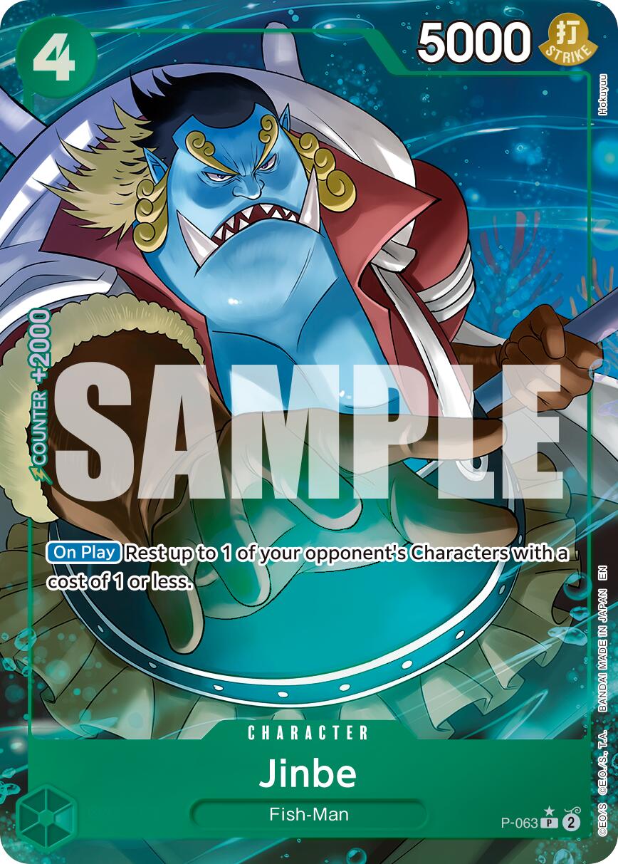 Jinbe (P-063) (Alternate Art) [Premium Booster -The Best- Vol. 2] | Card Merchant Takapuna