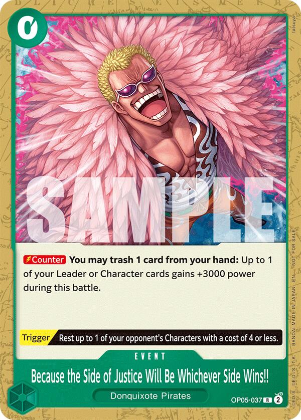Because the Side of Justice Will Be Whichever Side Wins!! (Tournament Pack 2025 Vol. 4) [One Piece Promotion Cards] | Card Merchant Takapuna