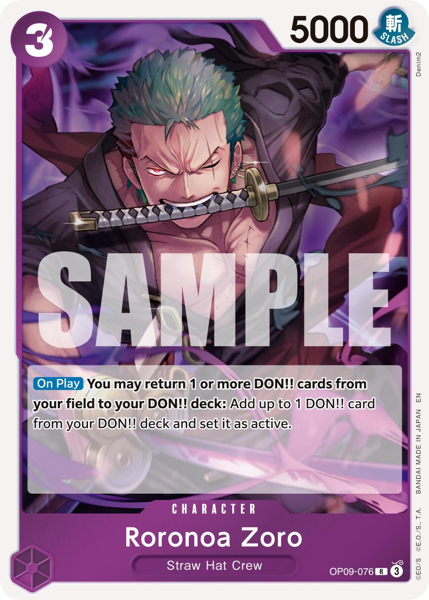 Roronoa Zoro (OP09-076) [Premium Booster -The Best- Vol. 2] | Card Merchant Takapuna