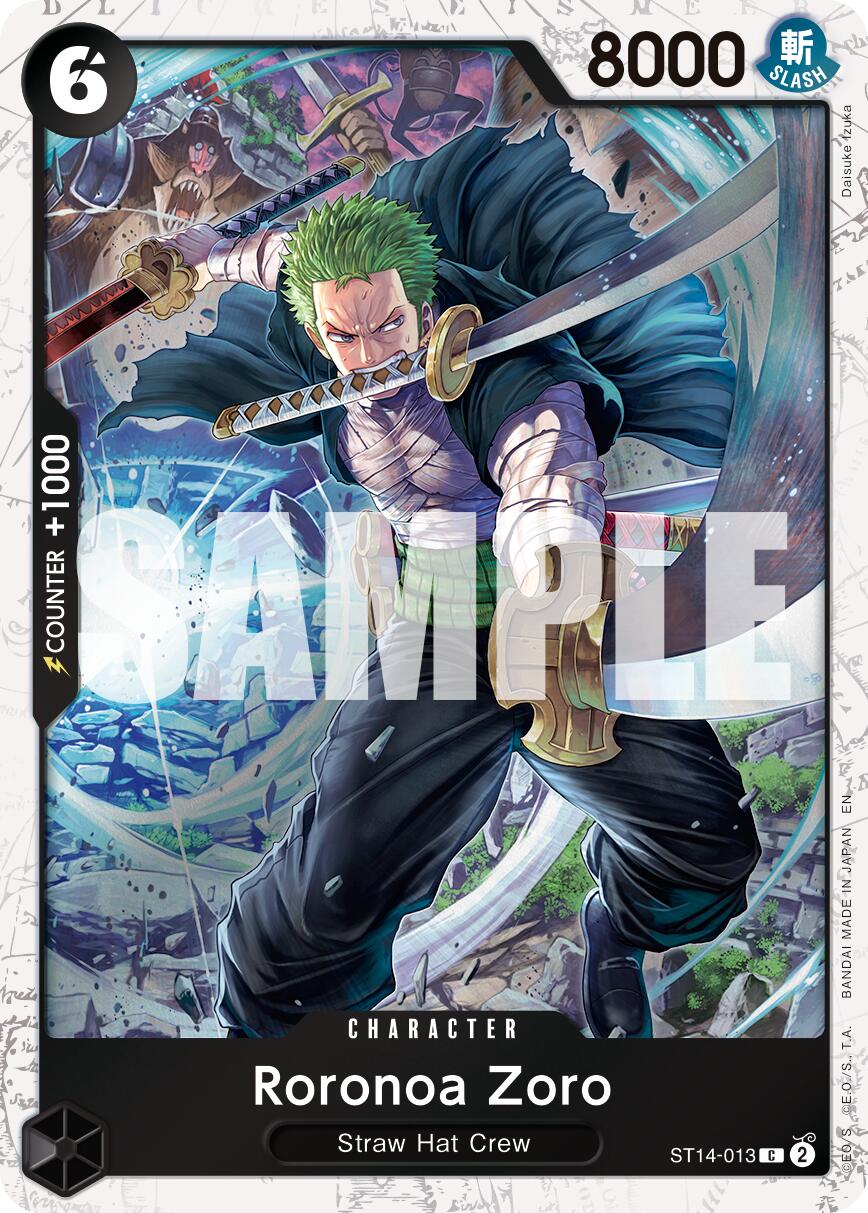 Roronoa Zoro (ST14-013) (Pirate Foil) [Premium Booster -The Best- Vol. 2] | Card Merchant Takapuna