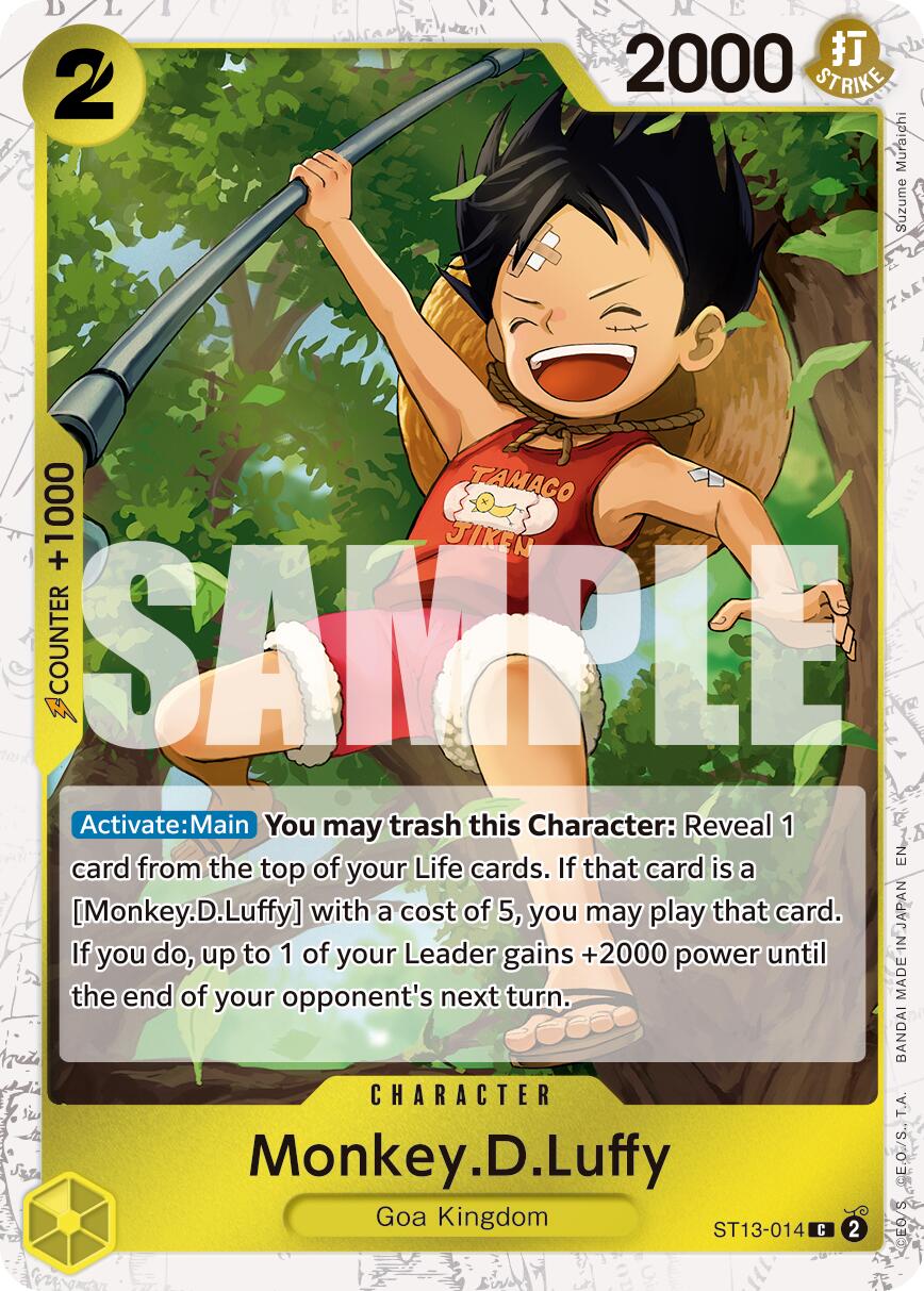 Monkey.D.Luffy (ST13-014) (Pirate Foil) [Premium Booster -The Best- Vol. 2] | Card Merchant Takapuna