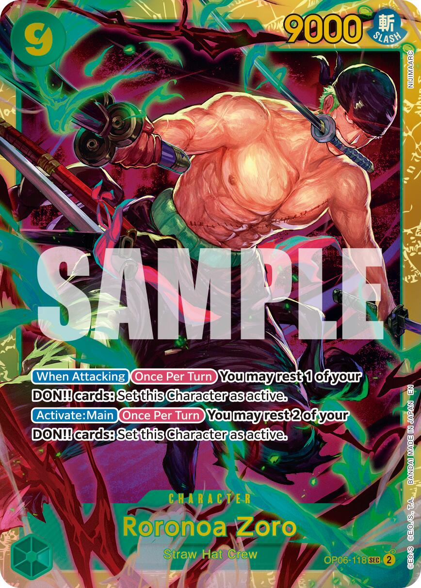 Roronoa Zoro (OP06-118) (Reprint) [Premium Booster -The Best- Vol. 2] | Card Merchant Takapuna
