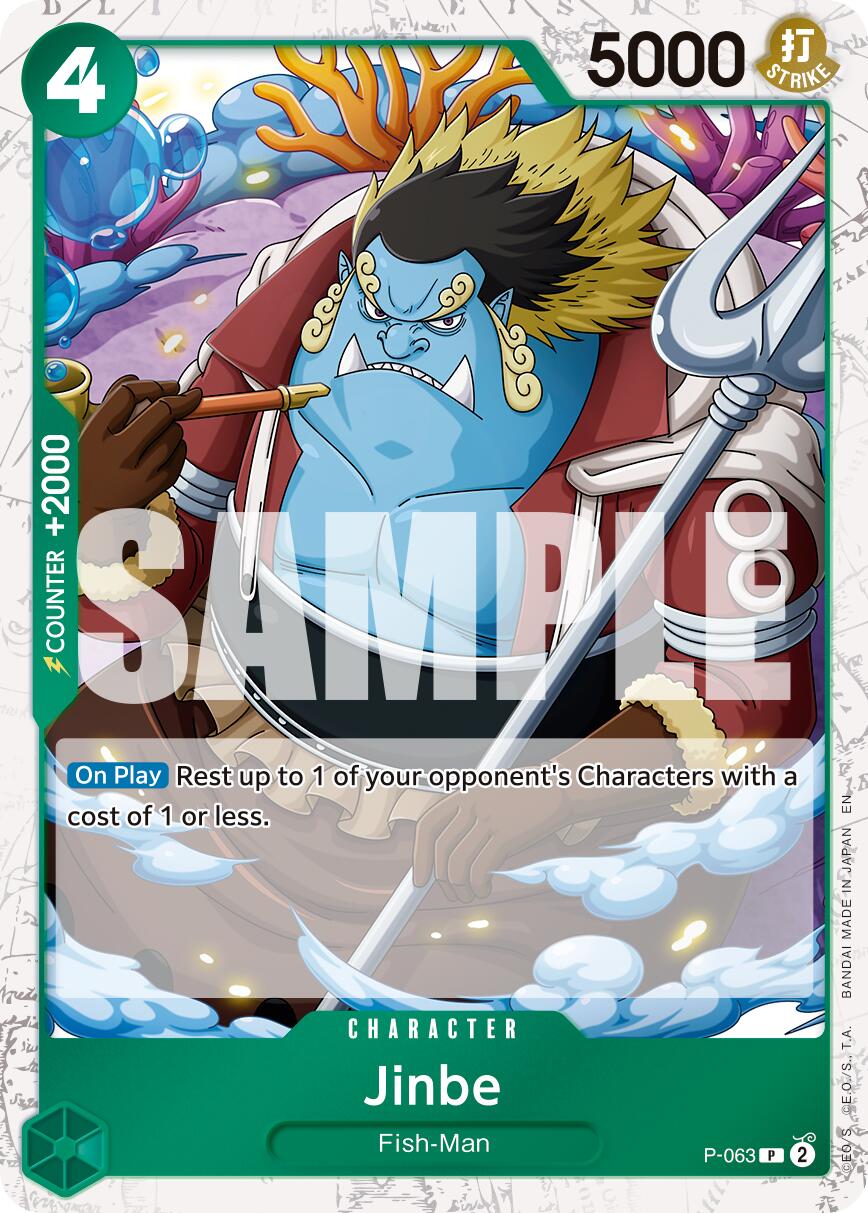 Jinbe (P-063) (Pirate Foil) [Premium Booster -The Best- Vol. 2] | Card Merchant Takapuna