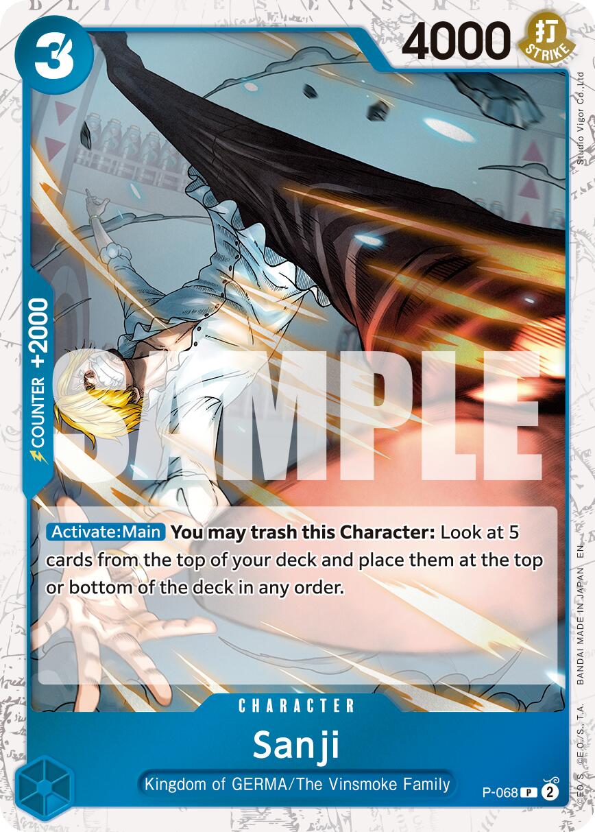 Sanji (P-068) (Pirate Foil) [Premium Booster -The Best- Vol. 2] | Card Merchant Takapuna