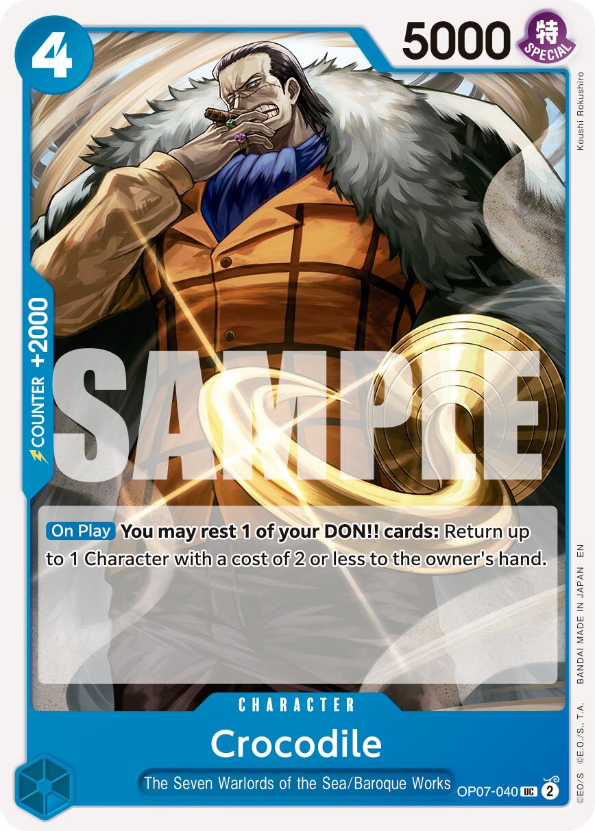 Crocodile (OP07-040) (Reprint) [Premium Booster -The Best- Vol. 2] | Card Merchant Takapuna