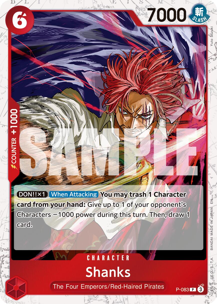 Shanks (P-083) (Pirate Foil) [Premium Booster -The Best- Vol. 2] | Card Merchant Takapuna