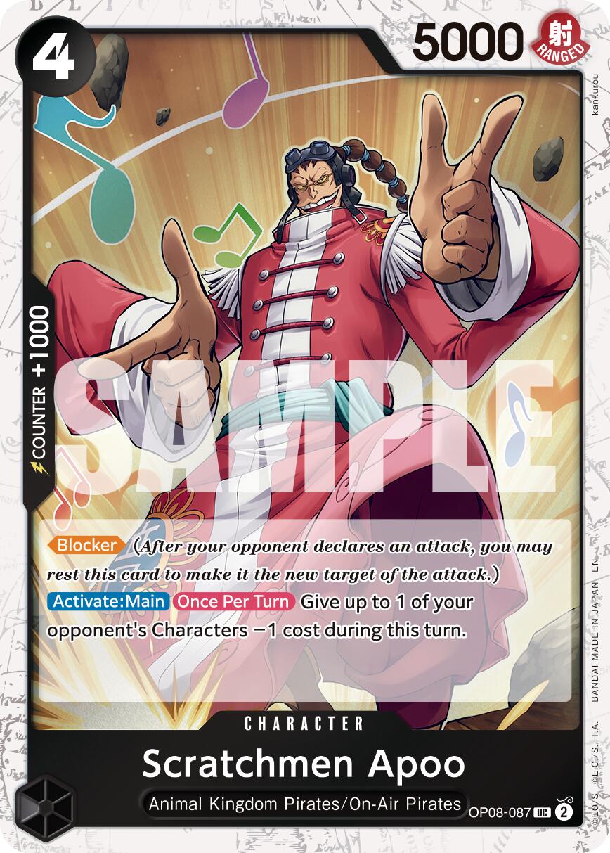 Scratchmen Apoo (OP08-087) (Pirate Foil) [Premium Booster -The Best- Vol. 2] | Card Merchant Takapuna