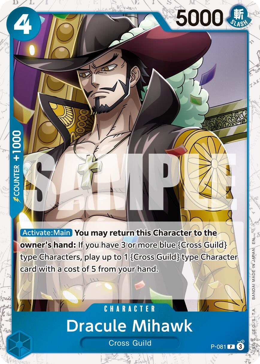 Dracule Mihawk (P-081) (Pirate Foil) [Premium Booster -The Best- Vol. 2] | Card Merchant Takapuna