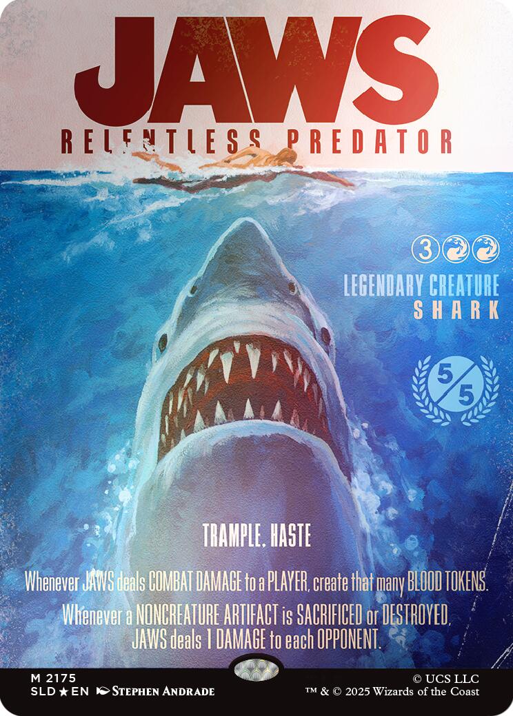 Jaws, Relentless Predator (Rainbow Foil) [Secret Lair Drop Series] | Card Merchant Takapuna