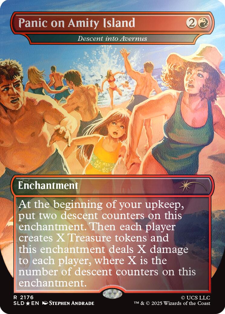 Panic on Amity Island - Descent into Avernus (Rainbow Foil) [Secret Lair Drop Series] | Card Merchant Takapuna