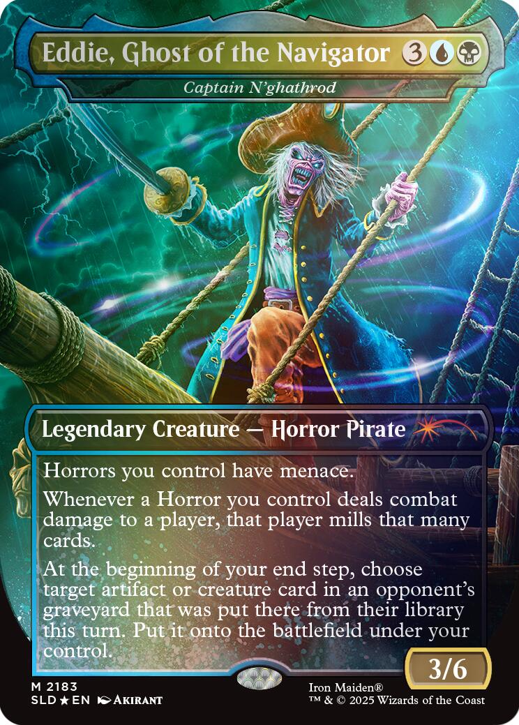 Eddie, Ghost of the Navigator - Captain N'ghathrod (Rainbow Foil) [Secret Lair Drop Series] | Card Merchant Takapuna