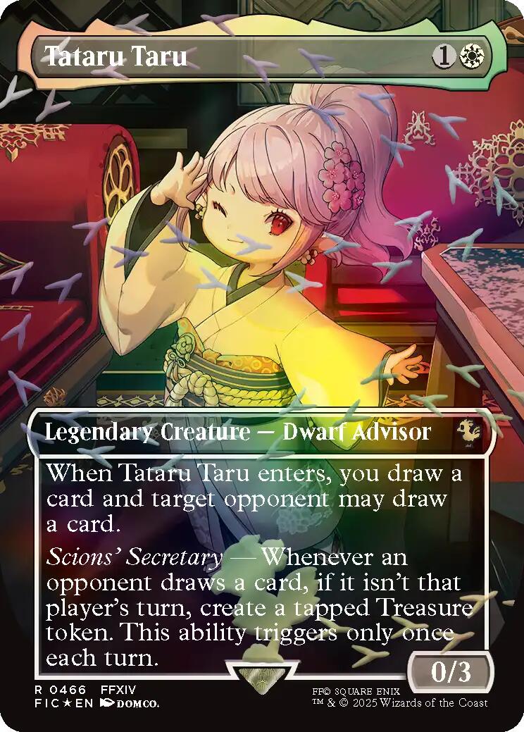 Tataru Taru (Borderless) (Chocobo Track Foil) [FINAL FANTASY Commander] | Card Merchant Takapuna