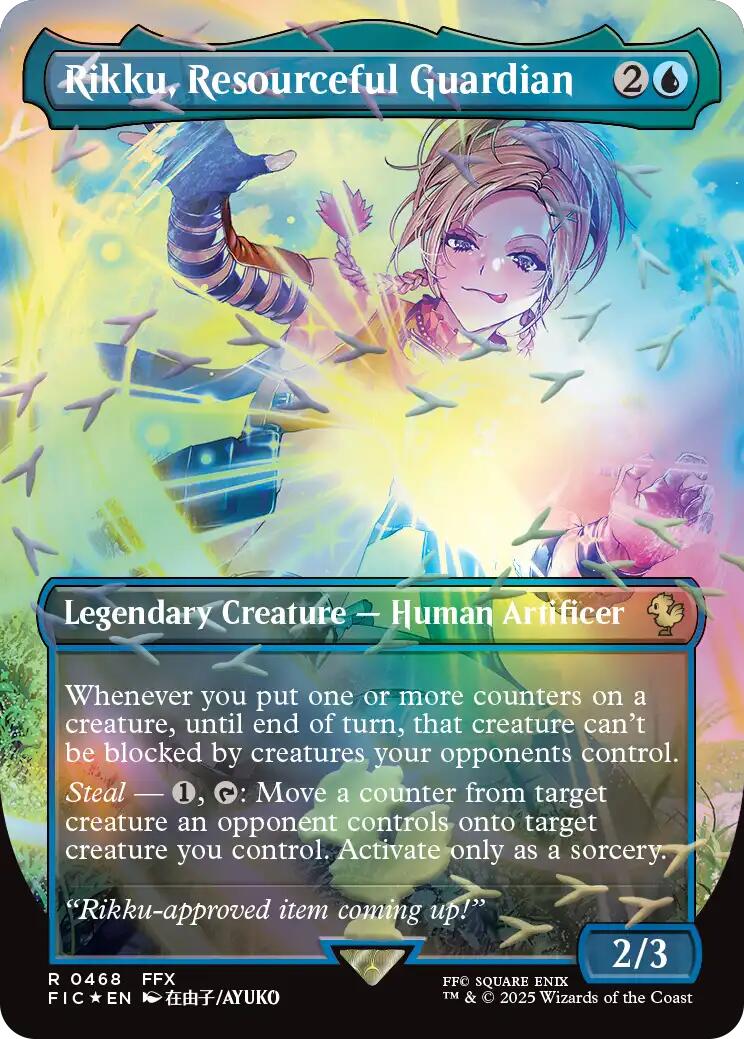 Rikku, Resourceful Guardian (Borderless) (Chocobo Track Foil) [FINAL FANTASY Commander] | Card Merchant Takapuna