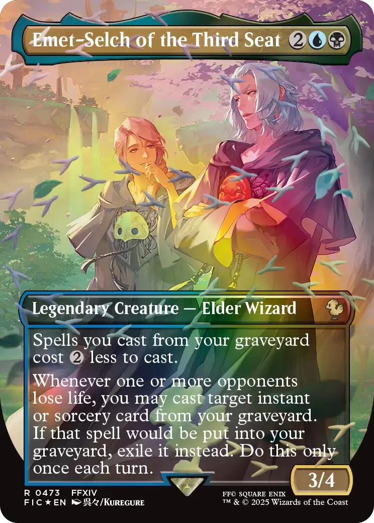 Emet-Selch of the Third Seat (Borderless) (Chocobo Track Foil) [FINAL FANTASY Commander] | Card Merchant Takapuna